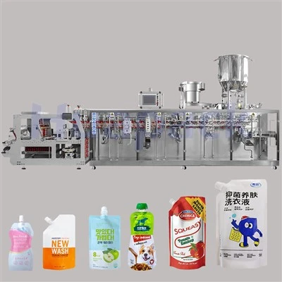 Bolsa de plástico de alta produtividade para alimentos, grãos de café, alimentos para animais de estimação, arroz, máquina de embalagem multifuncional horizontal